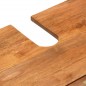 vidaXL Set Mobili da Bagno 2pz Marrone e Nero Legno Massello di Mango vidaXL Set Mobili da Bagno 2pz Marrone e Nero Legno Massello di Mango