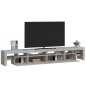 vidaXL Mobile Porta TV con Luci LED Grigio Cemento 260x36,5x40 cm vidaXL Mobile Porta TV con Luci LED Grigio Cemento 260x36,5x40 cm