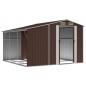 vidaXL Capanno da Giardino Marrone 277x279x179 cm in Acciaio Zincato vidaXL Capanno da Giardino Marrone 277x279x179 cm in Acciaio Zincato