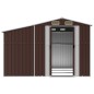 vidaXL Capanno da Giardino Marrone 277x279x179 cm in Acciaio Zincato vidaXL Capanno da Giardino Marrone 277x279x179 cm in Acciaio Zincato