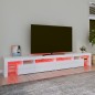 Mobile Porta TV con Luci LED Bianco Lucido 260x36,5x40 cm Mobile Porta TV con Luci LED Bianco Lucido 260x36,5x40 cm