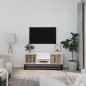 Mobile Porta TV Bianco 105x30x45cm in Legno Multistrato e Ferro Mobile Porta TV Bianco 105x30x45cm in Legno Multistrato e Ferro
