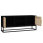 Mobile Porta TV Nero 105x30x45 cm in Legno Multistrato e Ferro Mobile Porta TV Nero 105x30x45 cm in Legno Multistrato e Ferro