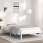 vidaXL Giroletto Bianco 90x200 cm in Legno Massello di Pino