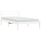 vidaXL Giroletto Bianco 75x190cm Legno Massello Pino 2FT6 Small Single vidaXL Giroletto Bianco 75x190cm Legno Massello Pino 2FT6 Small Single