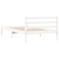 vidaXL Giroletto Bianco 75x190cm Legno Massello Pino 2FT6 Small Single vidaXL Giroletto Bianco 75x190cm Legno Massello Pino 2FT6 Small Single