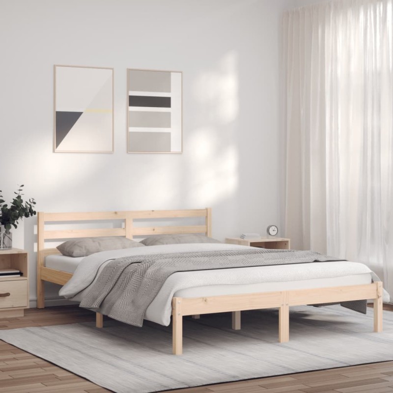 vidaXL Giroletto 120x190 cm Legno Massello di Pino 4FT Small Double vidaXL Giroletto 120x190 cm Legno Massello di Pino 4FT Small Double