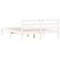 vidaXL Giroletto Bianco 140x190 cm in Legno Massello di Pino