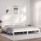 vidaXL Giroletto Bianco 180x200 cm Legno Massello Pino 6FT Super King vidaXL Giroletto Bianco 180x200 cm Legno Massello Pino 6FT Super King