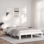 vidaXL Giroletto Bianco 120x190cm Legno Massello Pino 4FT Small Double