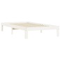 vidaXL Giroletto Bianco 90x200 cm in Legno Massello di Pino vidaXL Giroletto Bianco 90x200 cm in Legno Massello di Pino