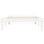 vidaXL Giroletto Bianco 90x200 cm in Legno Massello di Pino vidaXL Giroletto Bianco 90x200 cm in Legno Massello di Pino
