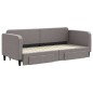 vidaXL Divano Letto Estraibile con Cassetti Tortora 80x200 cm Tessuto vidaXL Divano Letto Estraibile con Cassetti Tortora 80x200 cm Tessuto