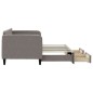vidaXL Divano Letto Estraibile con Cassetti Tortora 80x200 cm Tessuto vidaXL Divano Letto Estraibile con Cassetti Tortora 80x200 cm Tessuto