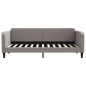 vidaXL Divano Letto Estraibile con Cassetti Tortora 80x200 cm Tessuto vidaXL Divano Letto Estraibile con Cassetti Tortora 80x200 cm Tessuto