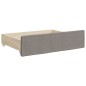vidaXL Divano Letto Estraibile con Cassetti Tortora 80x200 cm Tessuto vidaXL Divano Letto Estraibile con Cassetti Tortora 80x200 cm Tessuto