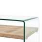 vidaXL Tavolino da Caffè Trasparente 98x45x31 cm in Vetro Temperato vidaXL Tavolino da Caffè Trasparente 98x45x31 cm in Vetro Temperato