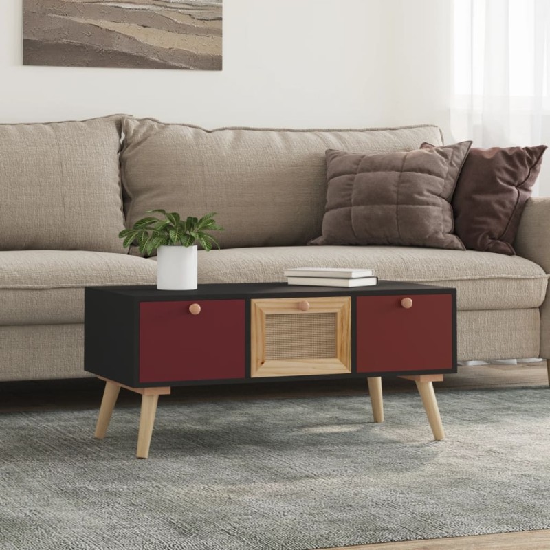 Tavolino da Salotto con Cassetti 80x40x35,5cm Legno Multistrato Tavolino da Salotto con Cassetti 80x40x35,5cm Legno Multistrato