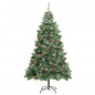 vidaXL Albero Natale Artificiale Incernierato con Pigne e Bacche 240cm vidaXL Albero Natale Artificiale Incernierato con Pigne e Bacche 240cm