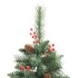 vidaXL Albero Natale Artificiale Incernierato con Pigne e Bacche 240cm vidaXL Albero Natale Artificiale Incernierato con Pigne e Bacche 240cm