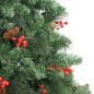 vidaXL Albero Natale Artificiale Incernierato con Pigne e Bacche 240cm vidaXL Albero Natale Artificiale Incernierato con Pigne e Bacche 240cm