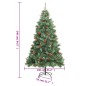 vidaXL Albero Natale Artificiale Incernierato con Pigne e Bacche 240cm vidaXL Albero Natale Artificiale Incernierato con Pigne e Bacche 240cm