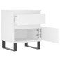 vidaXL Comodino Bianco 40x35x50 cm in Legno Multistrato vidaXL Comodino Bianco 40x35x50 cm in Legno Multistrato