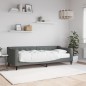vidaXL Divano Letto con Materasso Grigio Scuro 80x200 cm in Tessuto vidaXL Divano Letto con Materasso Grigio Scuro 80x200 cm in Tessuto