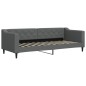 vidaXL Divano Letto con Materasso Grigio Scuro 80x200 cm in Tessuto vidaXL Divano Letto con Materasso Grigio Scuro 80x200 cm in Tessuto