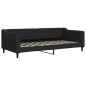 vidaXL Divano Letto con Materasso Nero 90x200 cm in Tessuto vidaXL Divano Letto con Materasso Nero 90x200 cm in Tessuto