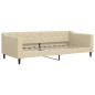 vidaXL Divano Letto con Materasso Crema 90x200 cm in Tessuto vidaXL Divano Letto con Materasso Crema 90x200 cm in Tessuto