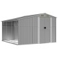 vidaXL Capanno da Giardino Grigio 277x279x179 cm in Acciaio Zincato vidaXL Capanno da Giardino Grigio 277x279x179 cm in Acciaio Zincato