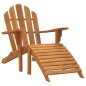 Sedia Giardino Adirondack con Poggiapiedi Legno Massello Teak Sedia Giardino Adirondack con Poggiapiedi Legno Massello Teak