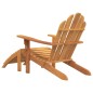 Sedia Giardino Adirondack con Poggiapiedi Legno Massello Teak Sedia Giardino Adirondack con Poggiapiedi Legno Massello Teak