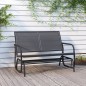 Panca Glider Giardino Nera 120,5x76x86,5 cm Textilene e Acciaio Panca Glider Giardino Nera 120,5x76x86,5 cm Textilene e Acciaio