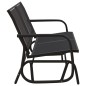 Panca Glider Giardino Nera 120,5x76x86,5 cm Textilene e Acciaio Panca Glider Giardino Nera 120,5x76x86,5 cm Textilene e Acciaio
