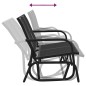 Panca Glider Giardino Nera 120,5x76x86,5 cm Textilene e Acciaio Panca Glider Giardino Nera 120,5x76x86,5 cm Textilene e Acciaio