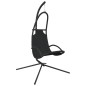 Sedia Dondolo Giardino con Cuscino Crema Tessuto Oxford Acciaio Sedia Dondolo Giardino con Cuscino Crema Tessuto Oxford Acciaio