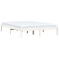 vidaXL Giroletto Bianco 135x190 cm Legno Massello di Pino 4FT6 Double vidaXL Giroletto Bianco 135x190 cm Legno Massello di Pino 4FT6 Double