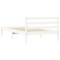 vidaXL Giroletto Bianco 90x190 cm in Legno Massello di Pino 3FT Single vidaXL Giroletto Bianco 90x190 cm in Legno Massello di Pino 3FT Single