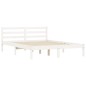 vidaXL Giroletto Bianco 140x200 cm in Legno Massello di Pino vidaXL Giroletto Bianco 140x200 cm in Legno Massello di Pino