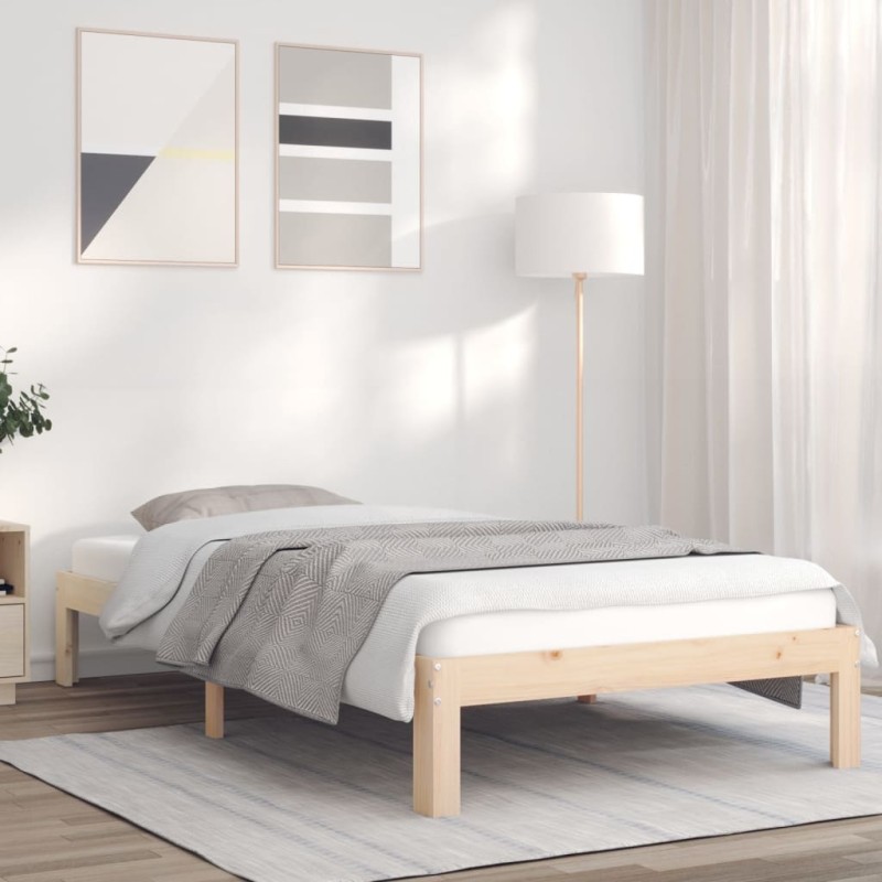 vidaXL Giroletto 90x190 cm in Legno Massello di Pino 3FT Single vidaXL Giroletto 90x190 cm in Legno Massello di Pino 3FT Single