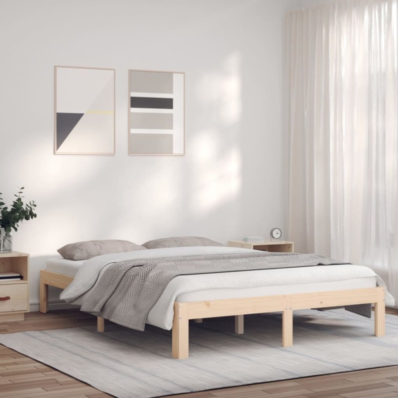 vidaXL Giroletto 140x190 cm in Legno Massello di Pino vidaXL Giroletto 140x190 cm in Legno Massello di Pino