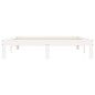 vidaXL Giroletto Bianco 160x200 cm in Legno Massello di Pino vidaXL Giroletto Bianco 160x200 cm in Legno Massello di Pino