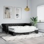vidaXL Divano Letto con Letto Estraibile Nero 90x200 cm in Similpelle vidaXL Divano Letto con Letto Estraibile Nero 90x200 cm in Similpelle