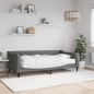 vidaXL Divano Letto con Materasso Grigio Scuro 90x190 cm in Tessuto vidaXL Divano Letto con Materasso Grigio Scuro 90x190 cm in Tessuto