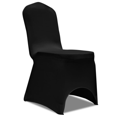 vidaXL Coprisedie in Tessuto Elasticizzato Nero 18 pz