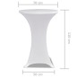 Copritavolo ?70 cm Bianco Tessuto elasticizzato 2 pezzi Copritavolo ?70 cm Bianco Tessuto elasticizzato 2 pezzi