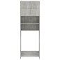 vidaXL Mobile Lavatrice Grigio Cemento 64x25,5x190cm Legno Multistrato vidaXL Mobile Lavatrice Grigio Cemento 64x25,5x190cm Legno Multistrato