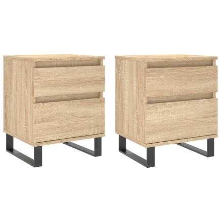 vidaXL Comodini 2pz Rovere Sonoma 40x35x50 cm in Legno Multistrato